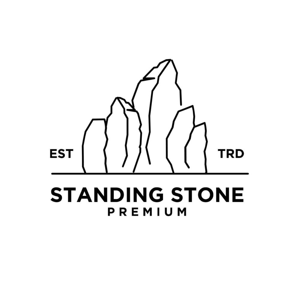 Stone logo icon design illustration vector