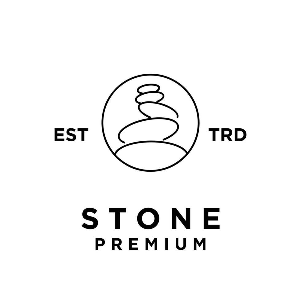 Stone logo icon design illustration vector