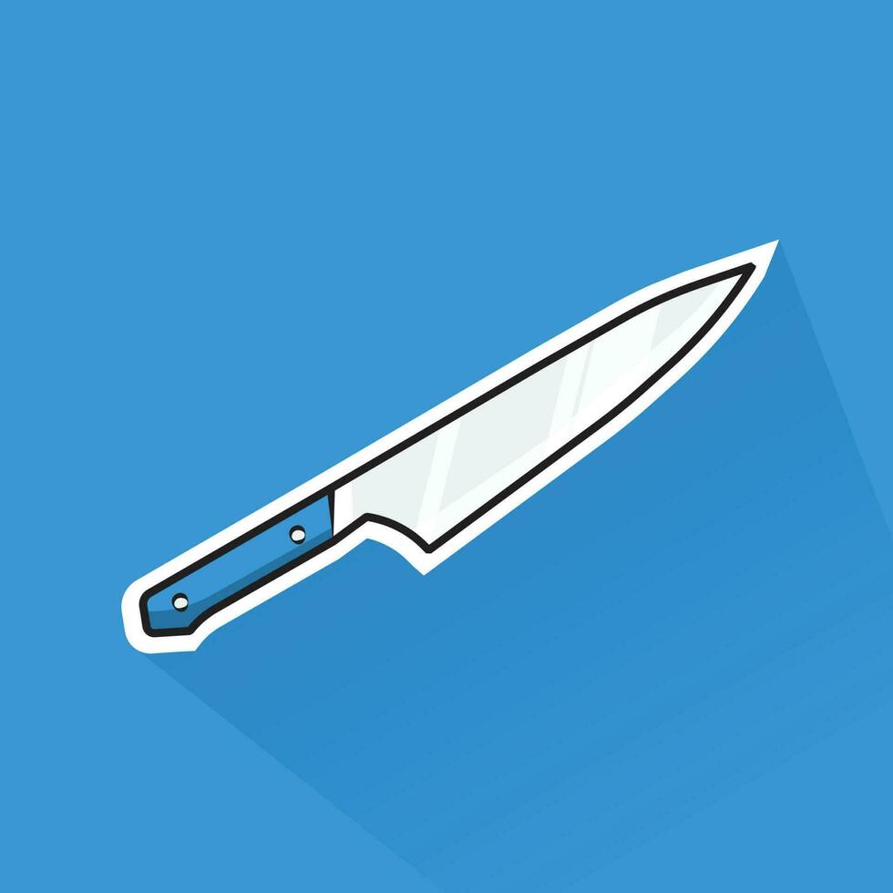 ilustración vector de azul cuchillo en plano diseño