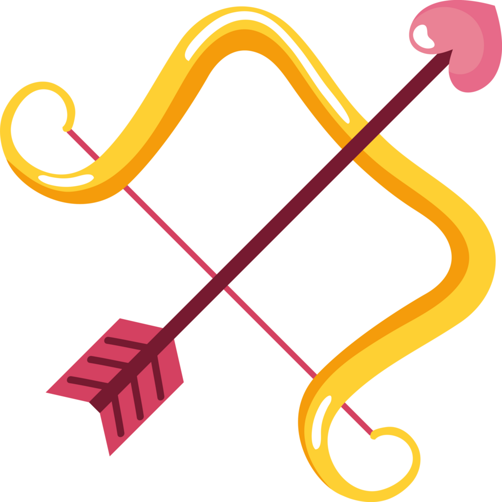 flèche et arc de Cupidon png