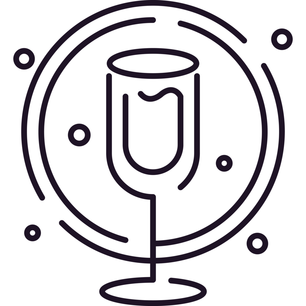 wine cup drink line png