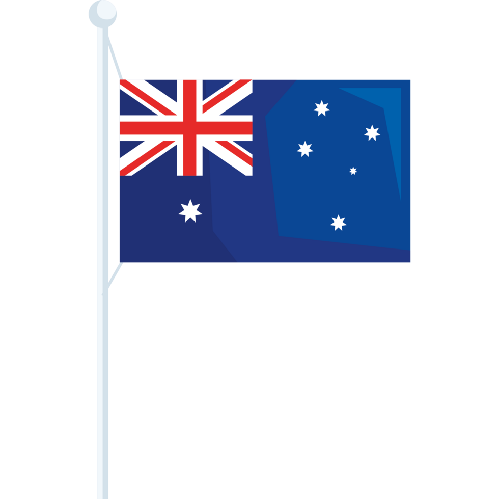 australian flag in pole png