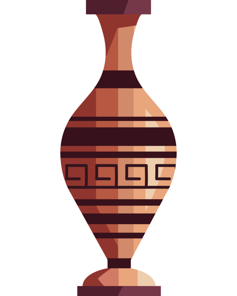 vaso de barro cultura grega png