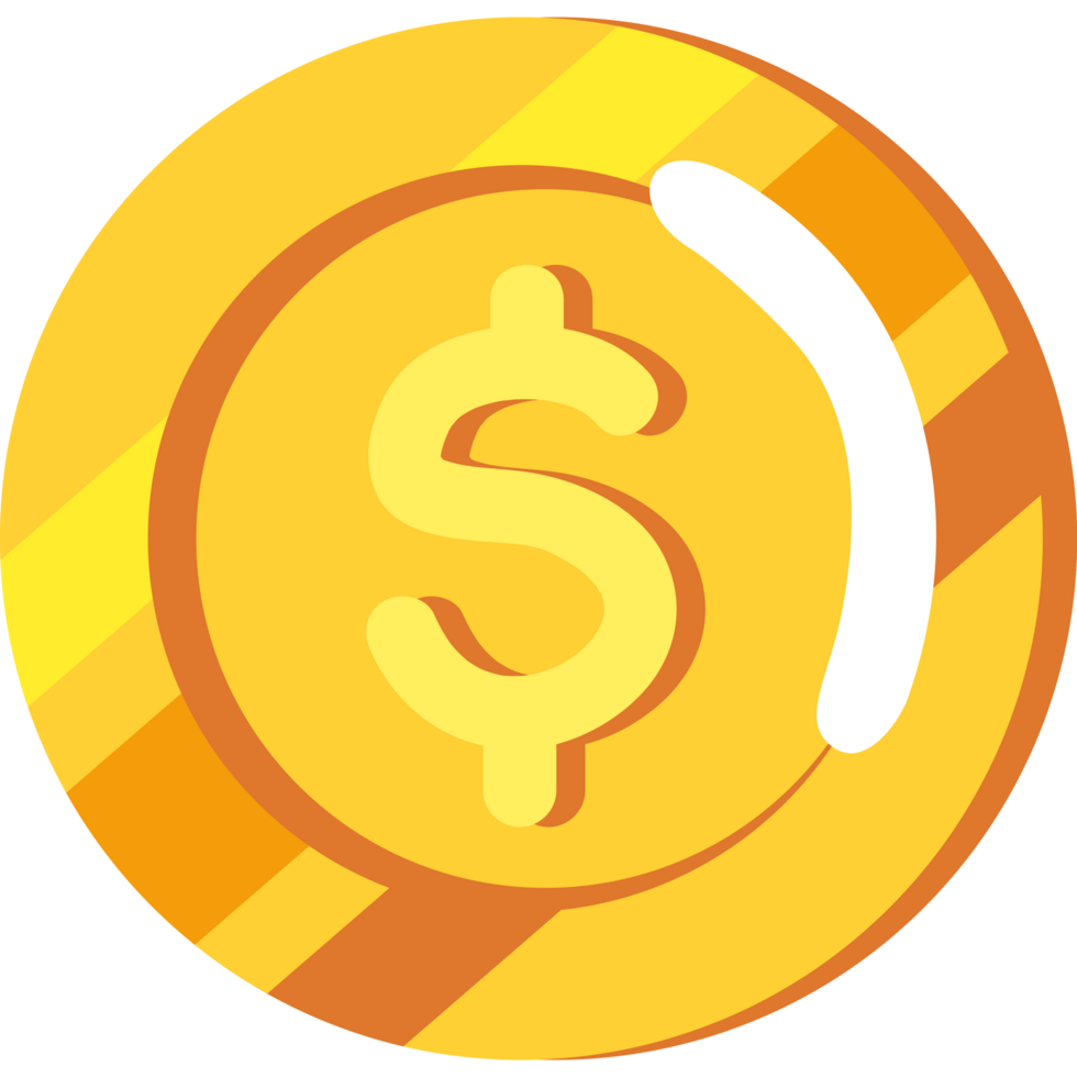 golden coin money dollar png