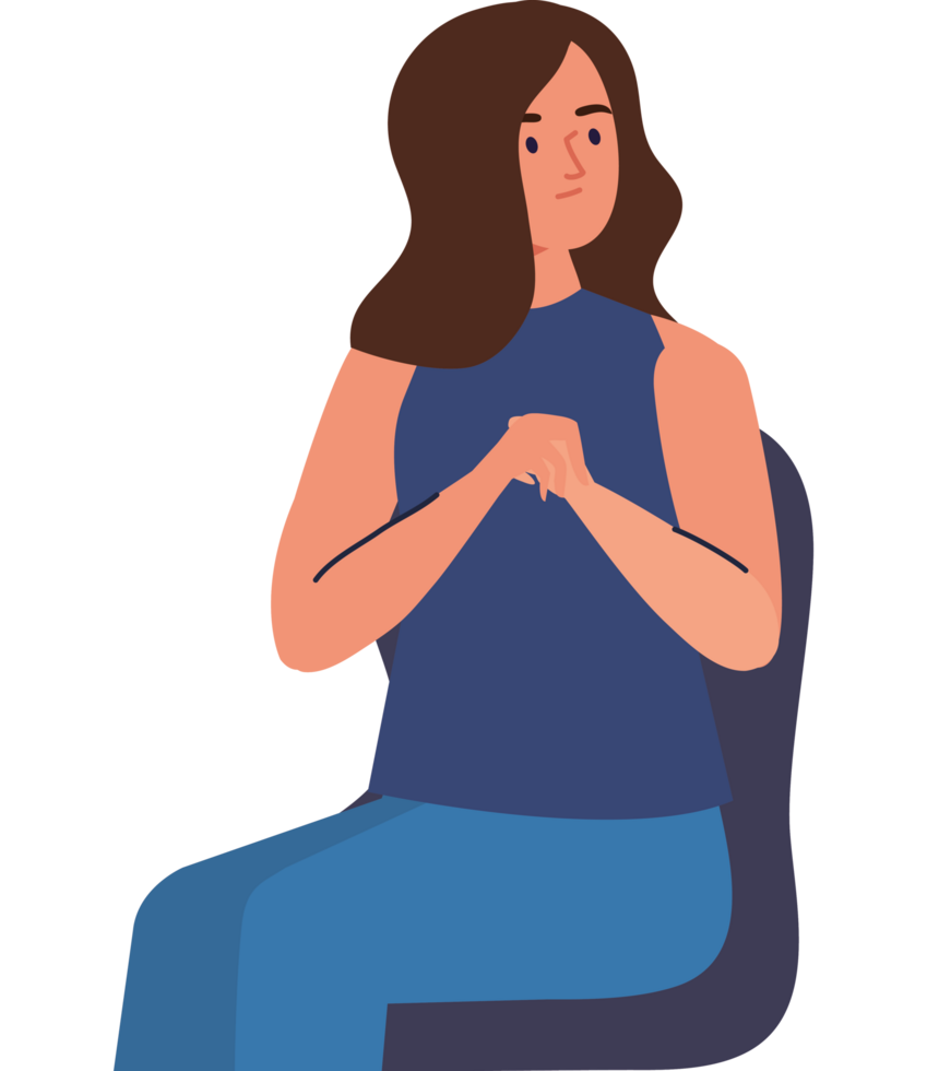 young girl seated png