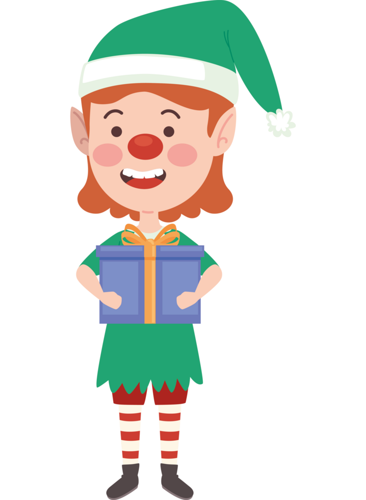 cute elf smiling png