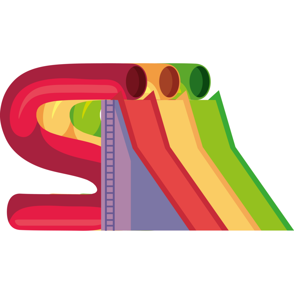 tricolor playground slide png