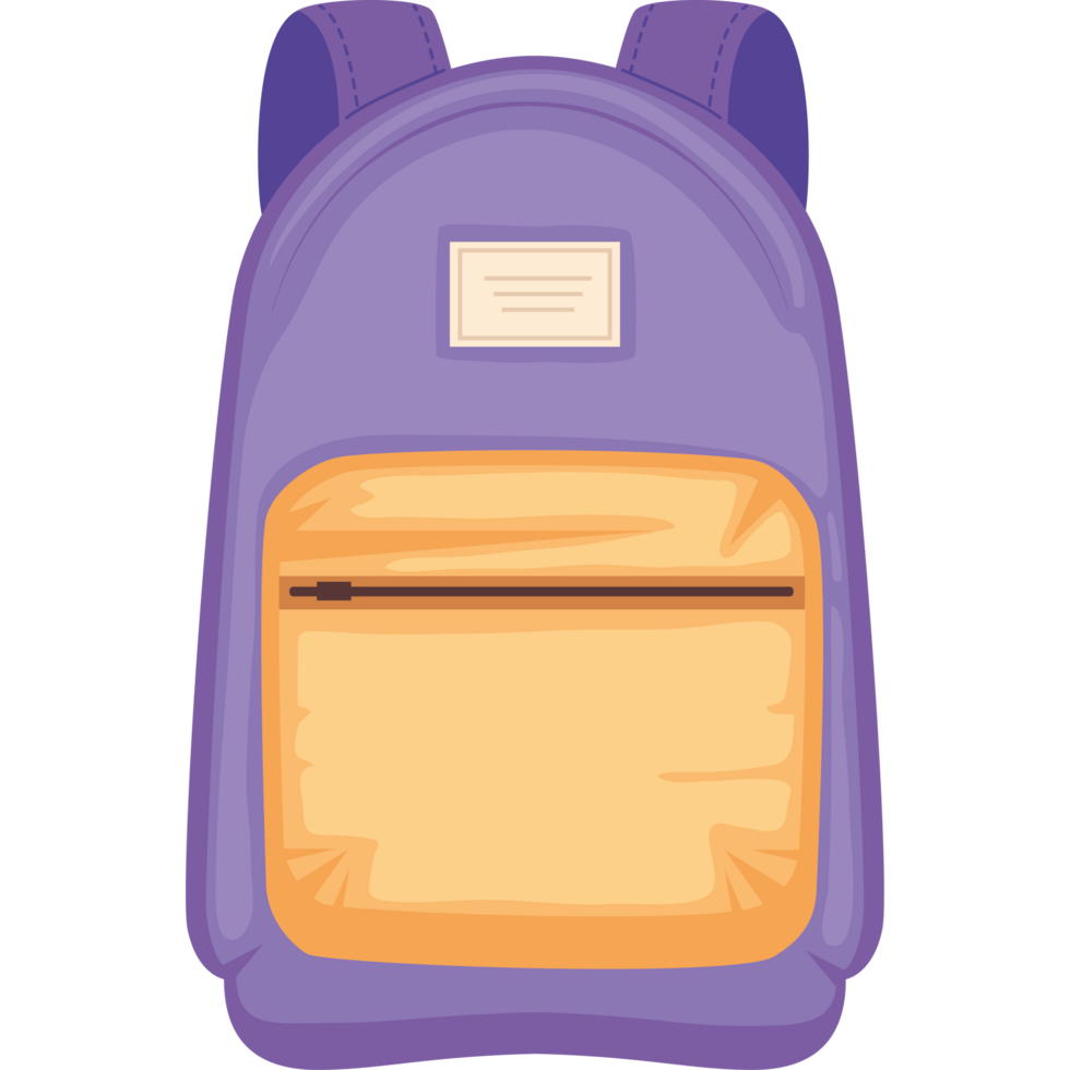 equipo de mochila escolar lila png
