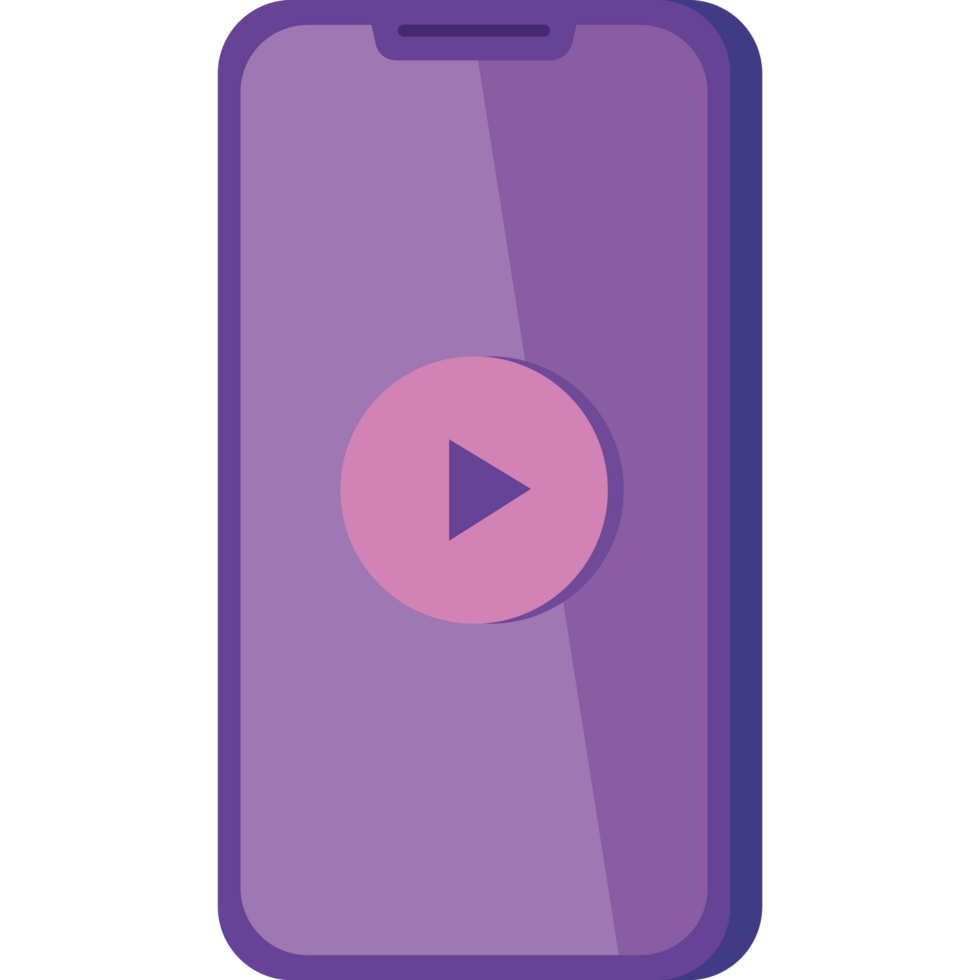 smartphone with play button png
