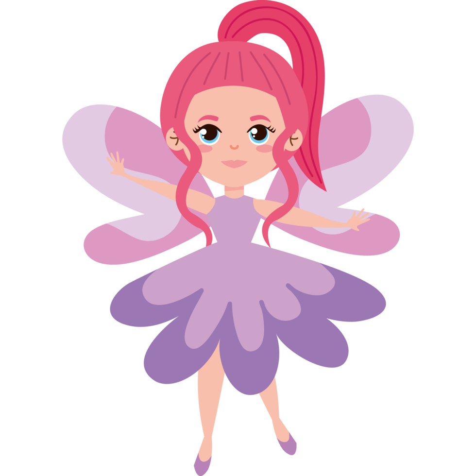 little redhead fairy flying png