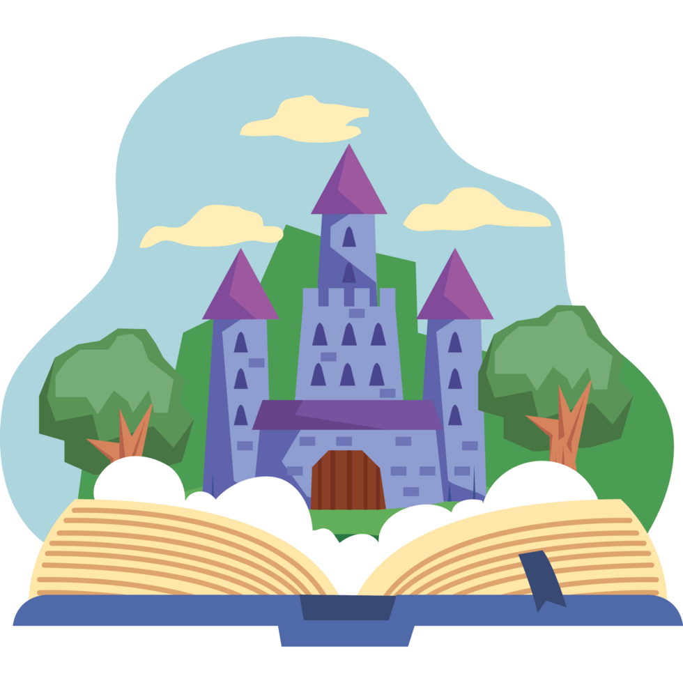 cuentos de libros con castillo png