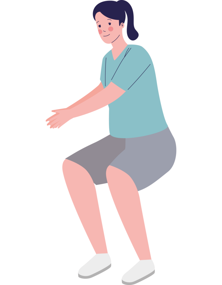 athletic woman practicing exercise png