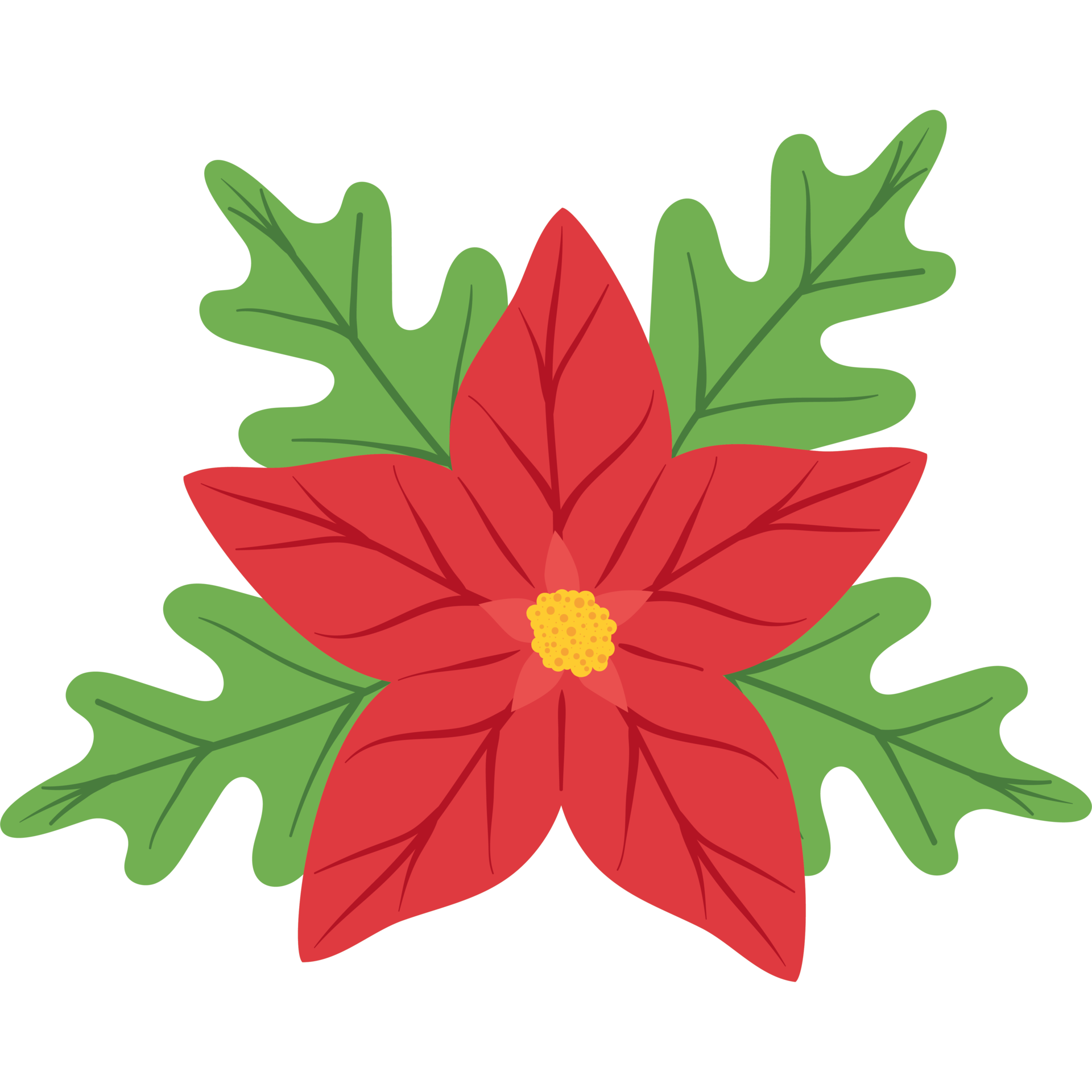 red flower christmas decoration 24090483 PNG
