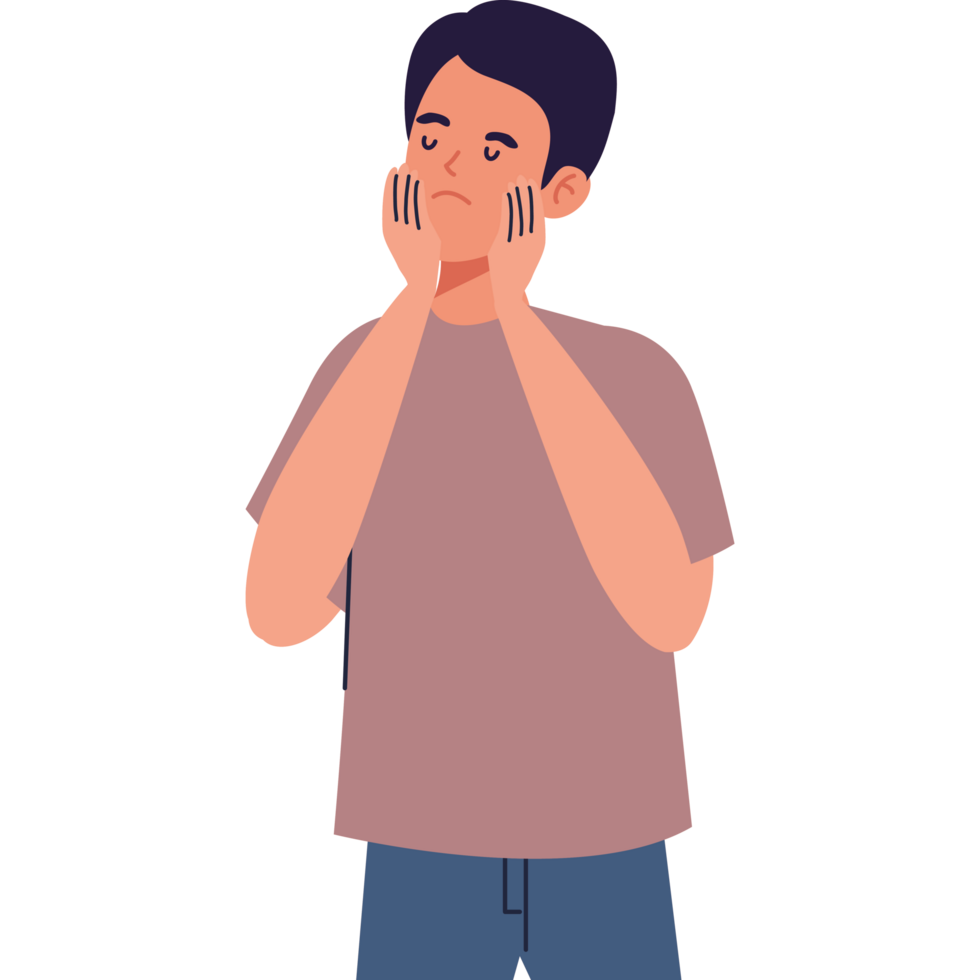 man with anxiety mood png