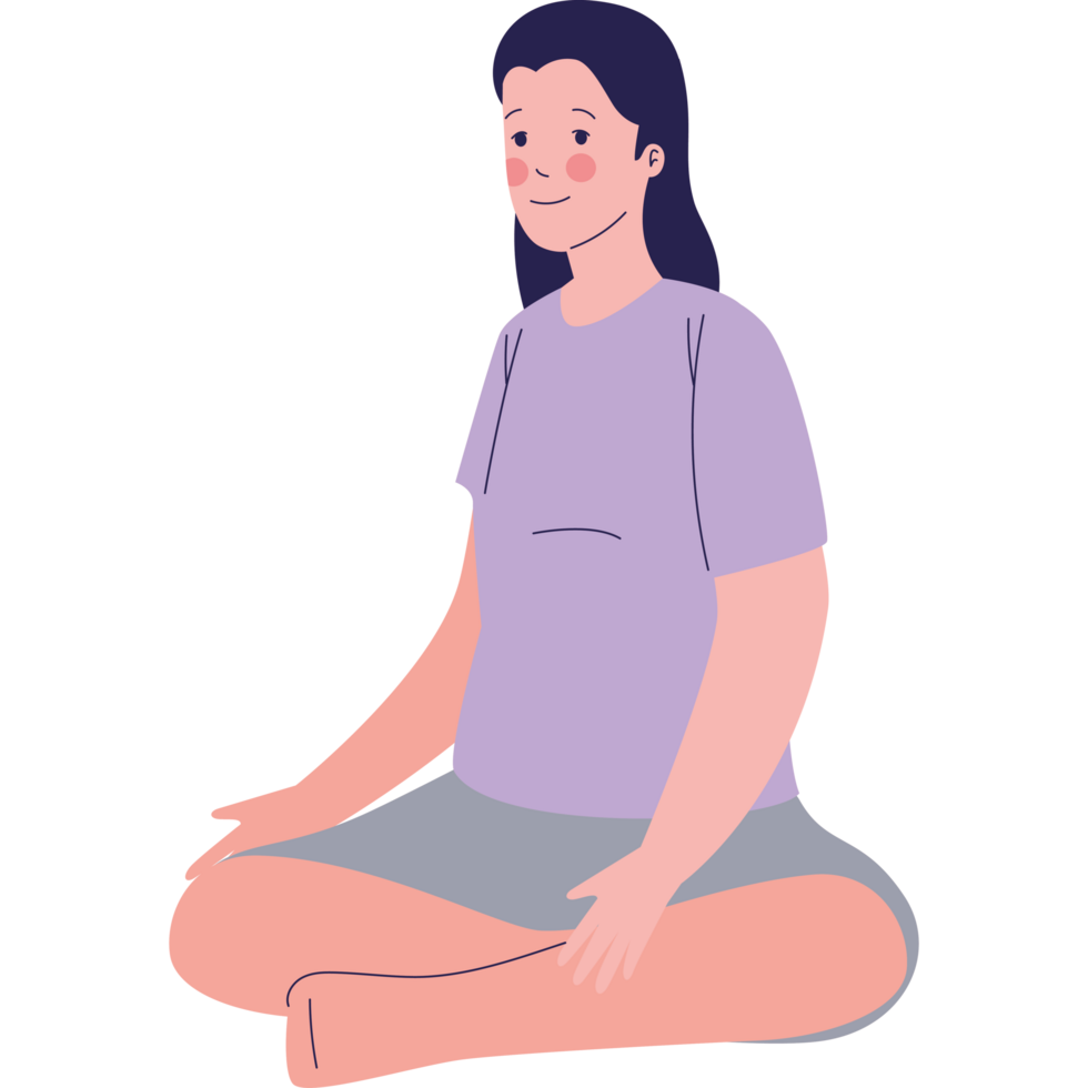 athletic woman in lotus position png