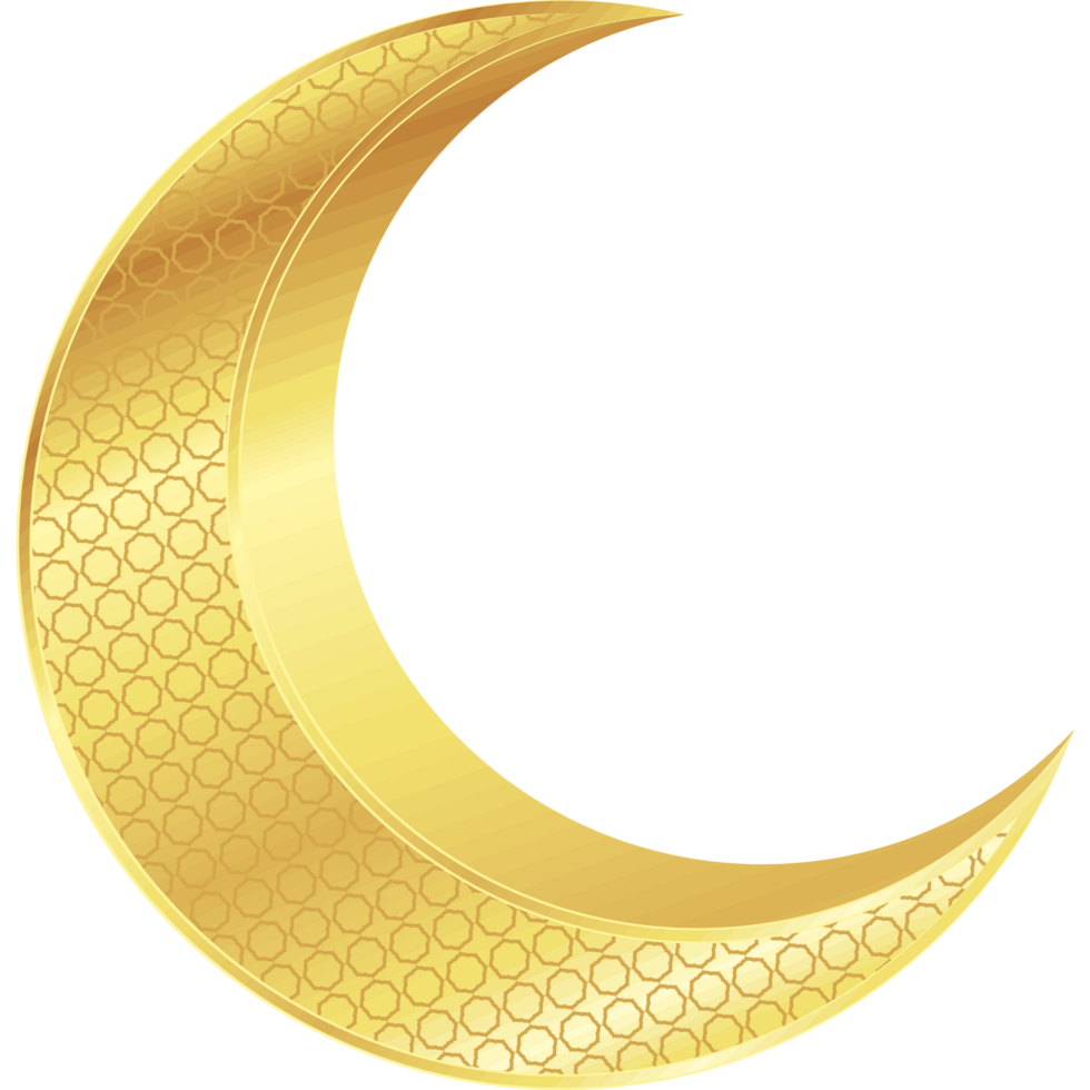 golden crescent moon png