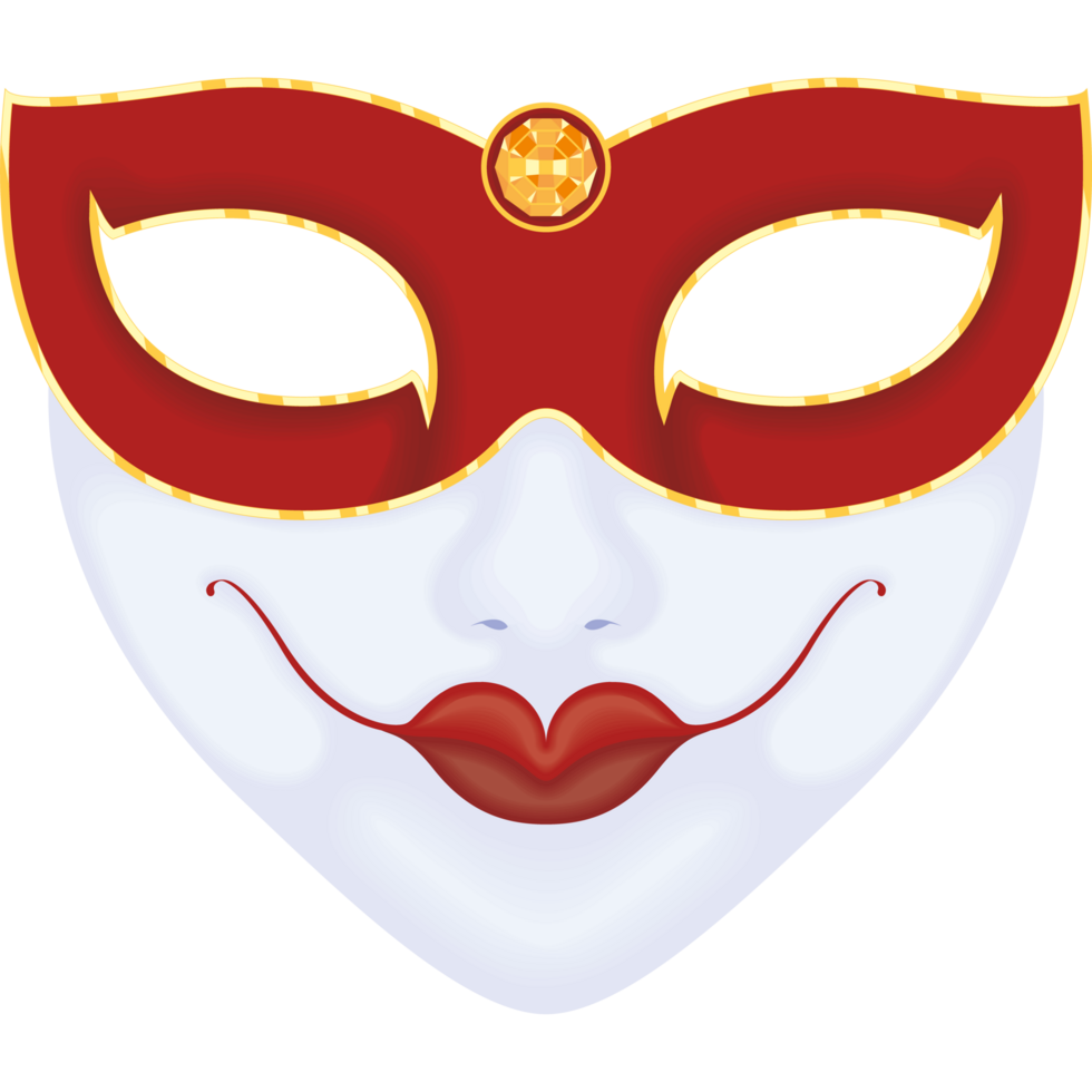 röd mardi gras mask png