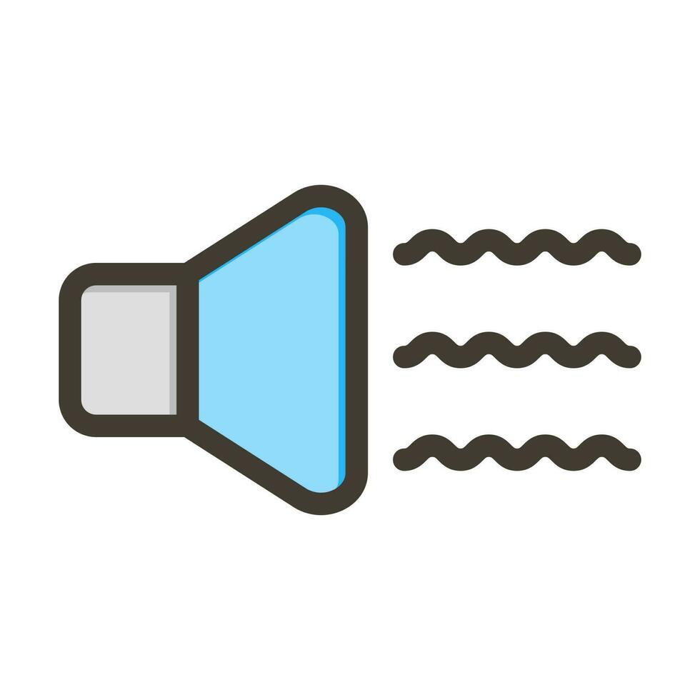 Audio Wave Vector Thick Line Filled Colors Icon Design