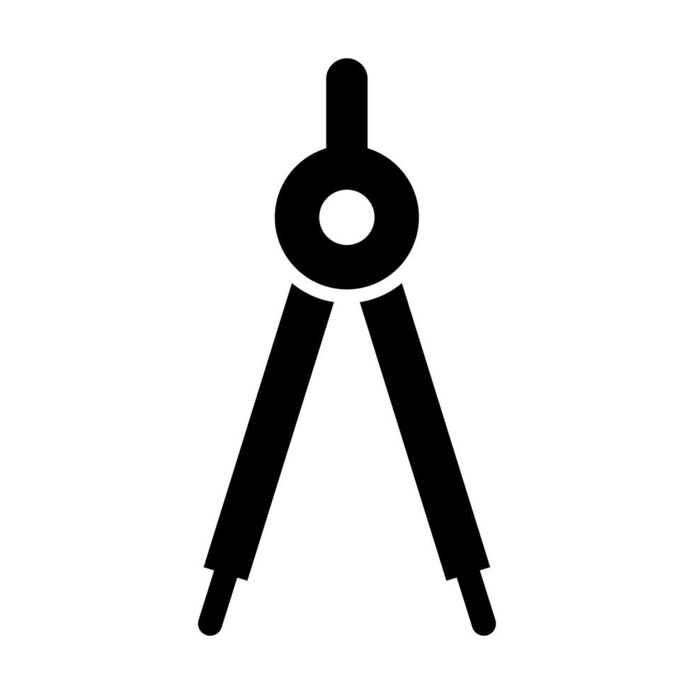 Drawing Compass Vector Glyph Icon Design