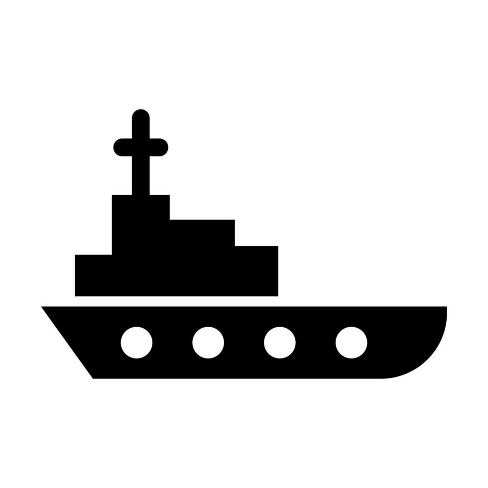 Ship Vector Glyph Icon Design