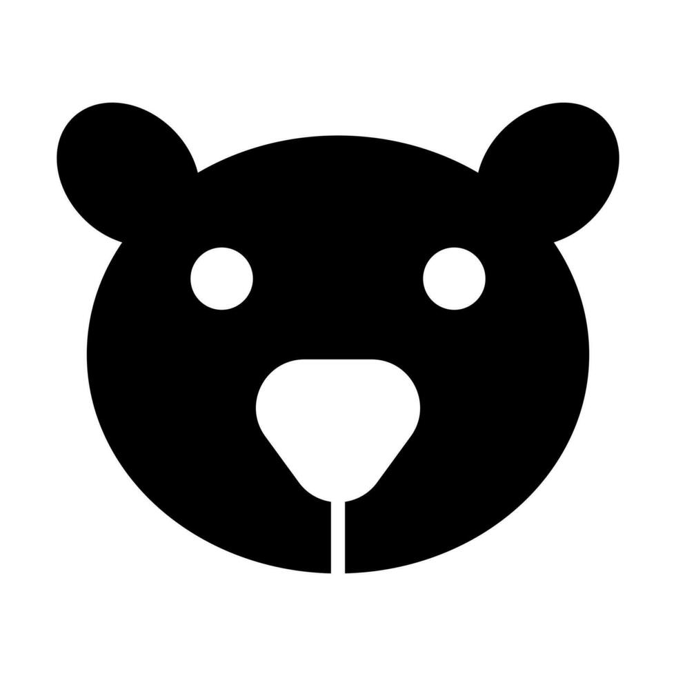 Bear Vector Glyph Icon Design