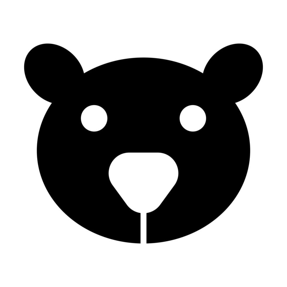 oso vector glifo icono diseño