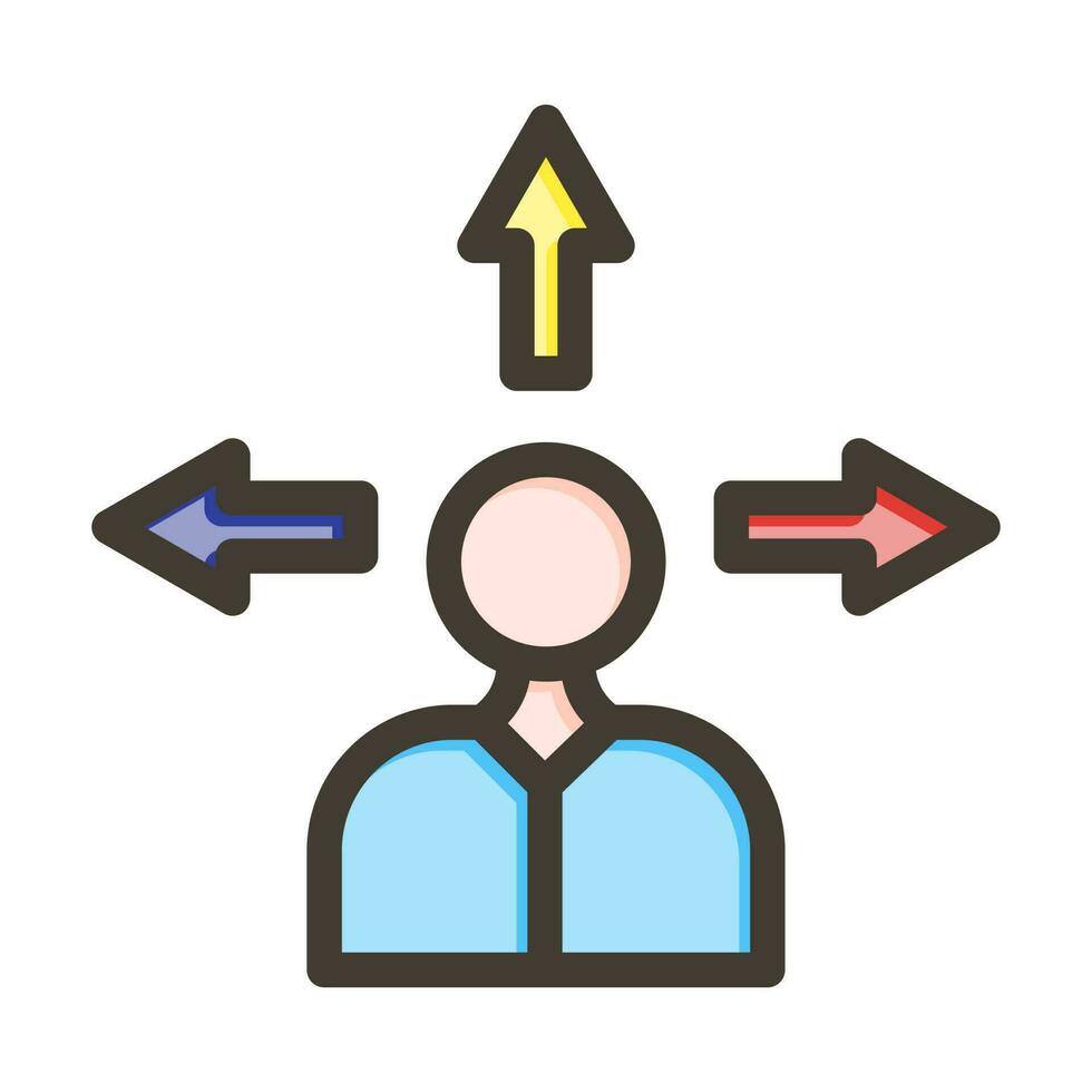 Choice Vector Thick Line Filled Colors Icon Design