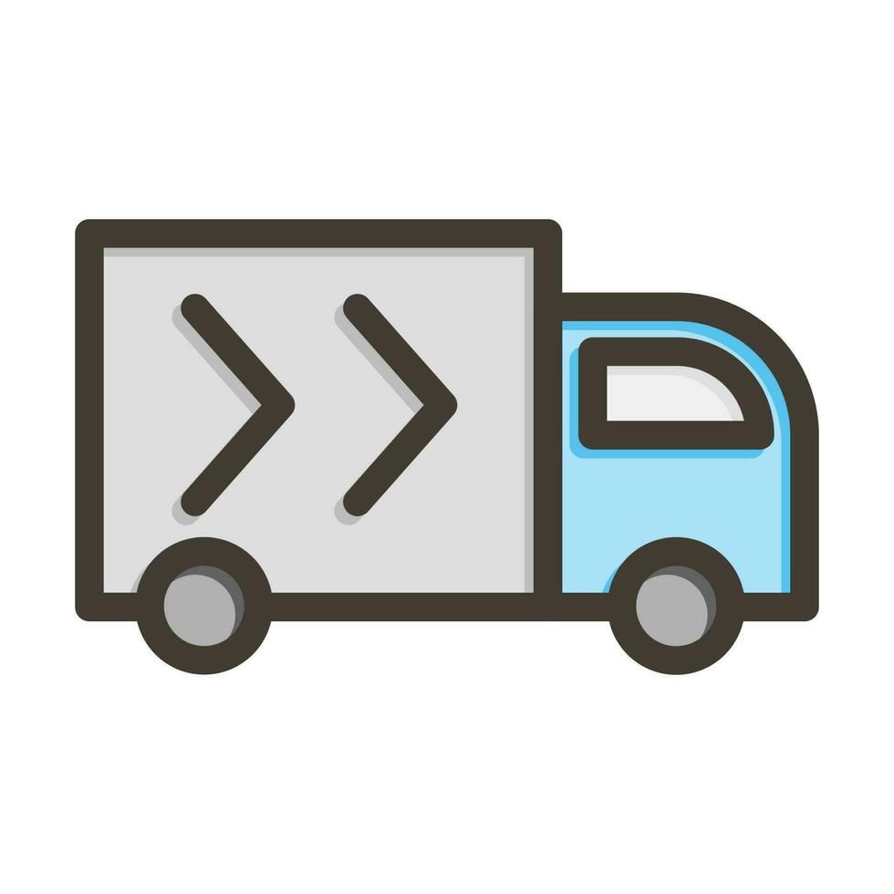 Free Delivery Vector Thick Line Filled Colors Icon Design
