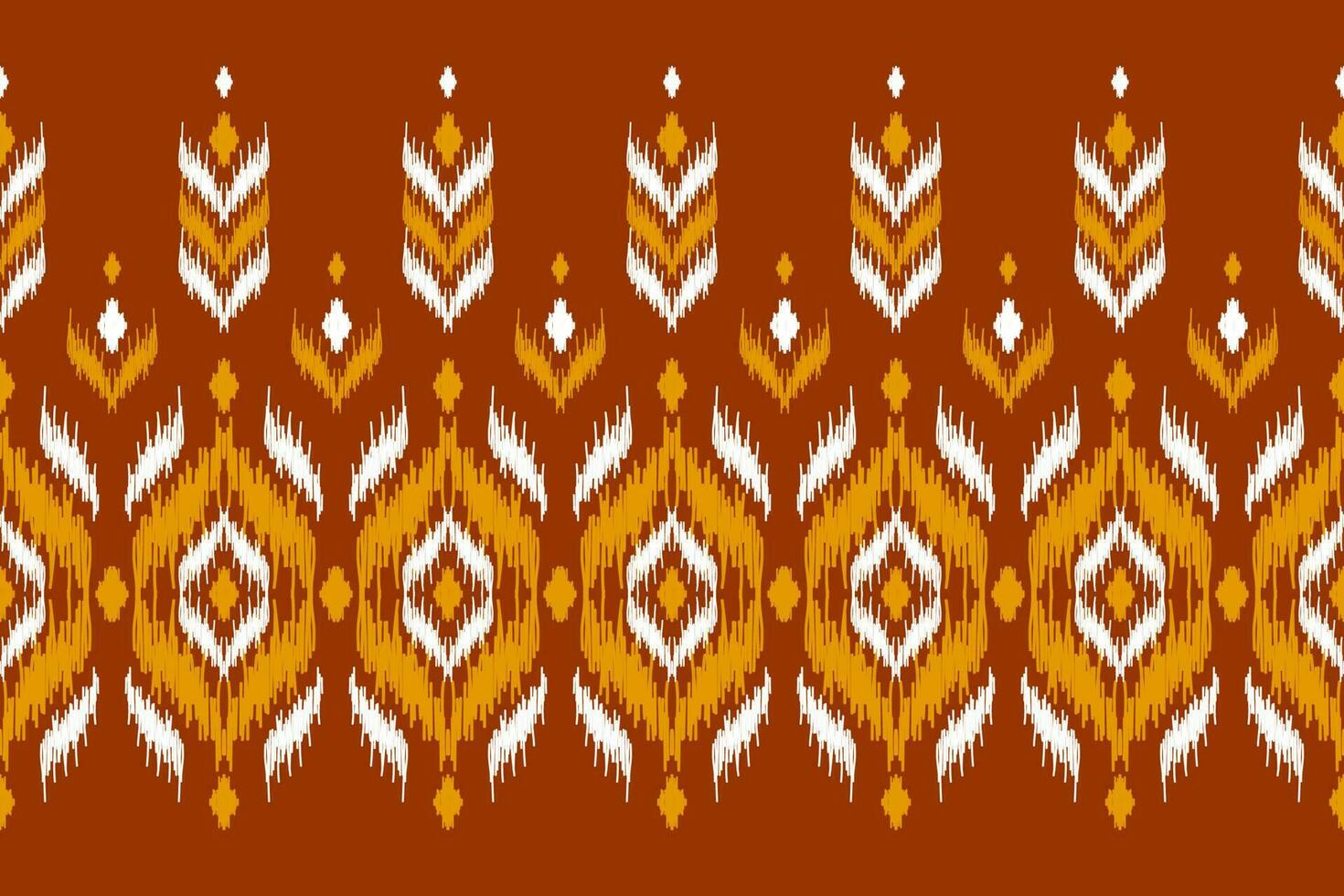 étnico ikat sin costura modelo tradicional. naranja alfombra tribal modelo Arte. americano, mexicano estilo. vector