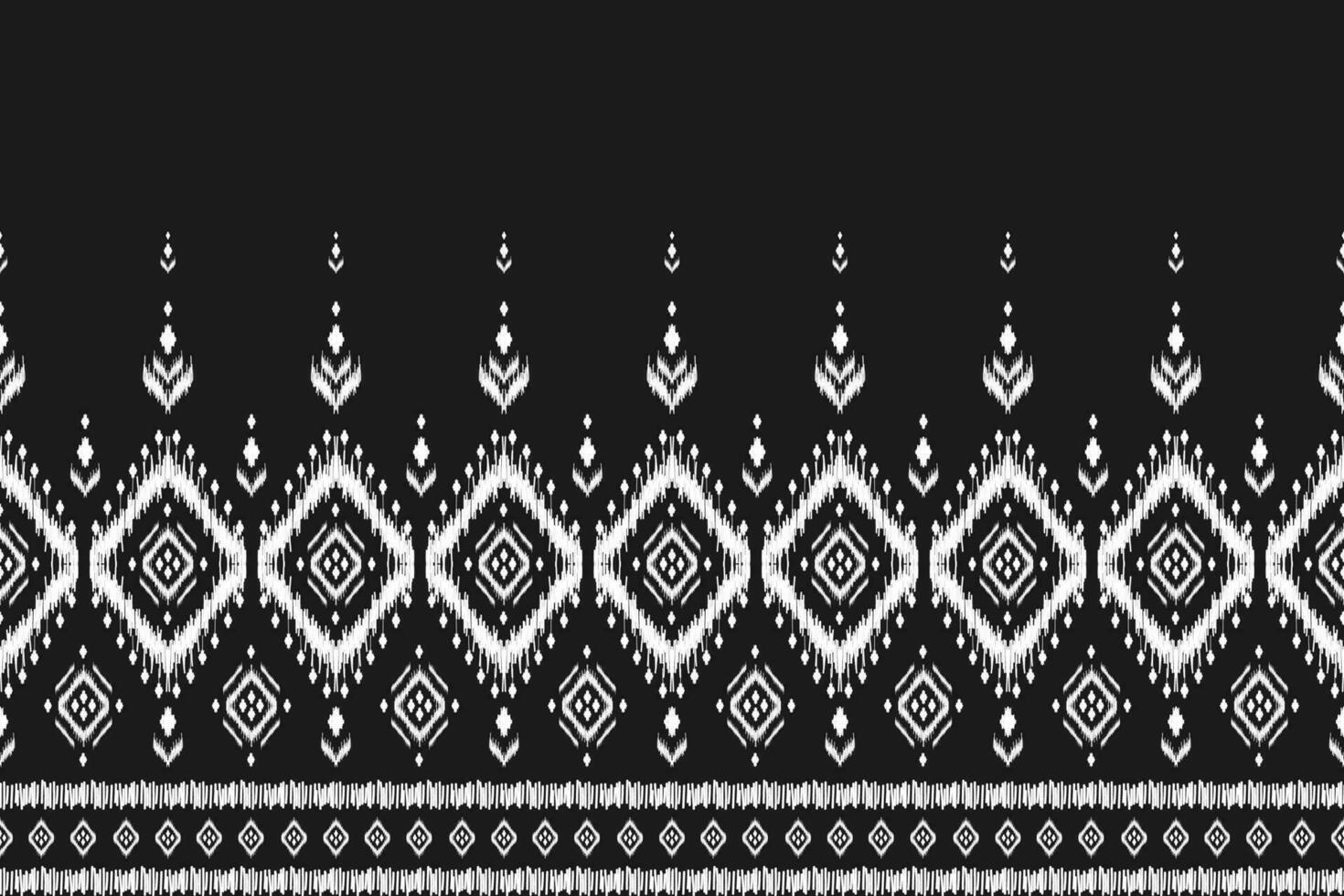 Border ethnic ikat pattern art. folk embroidery, and Mexican style. Aztec geometric ornament print. vector