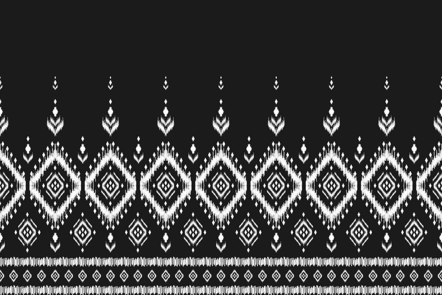 Border ethnic ikat pattern art. folk embroidery, and Mexican style. Aztec geometric ornament print. vector