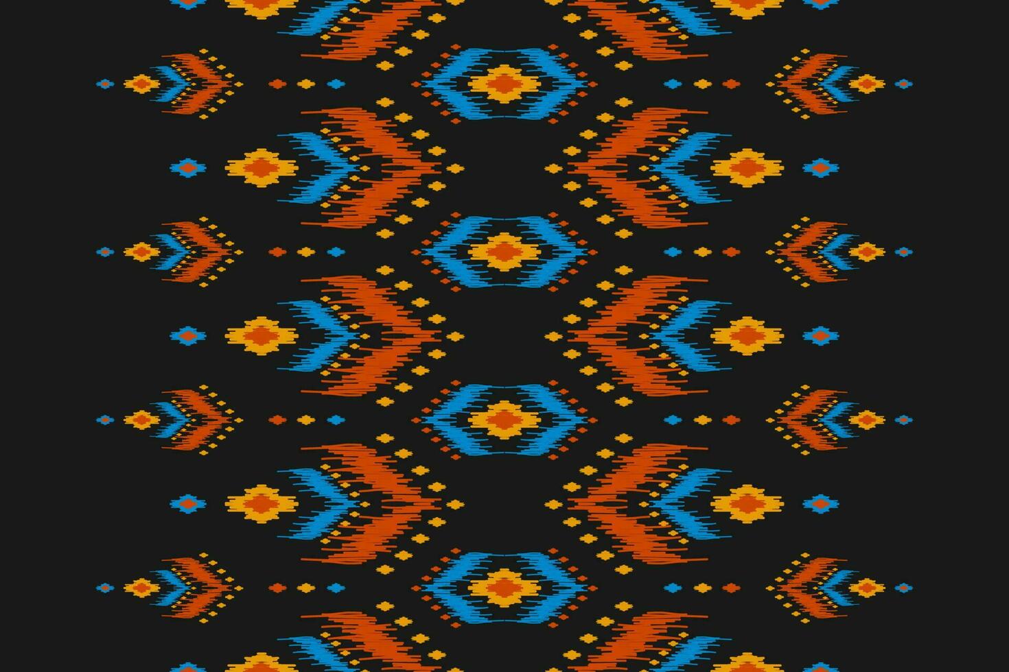 Ethnic ikat seamless pattern in tribal. Aztec geometric ethnic ornament print. Ikat pattern style. vector