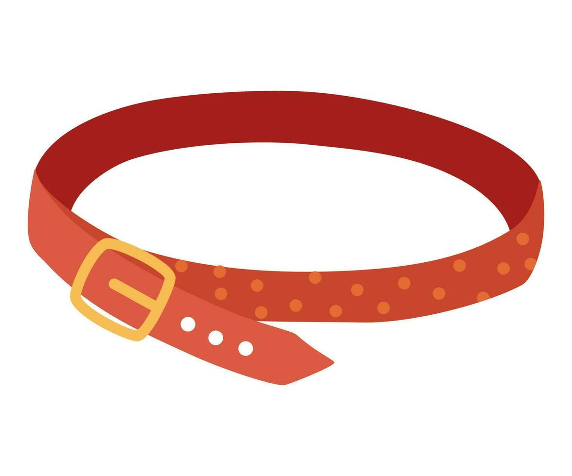 Collar for pets. Vector canine belt template isolated kittens or puppies accessory.