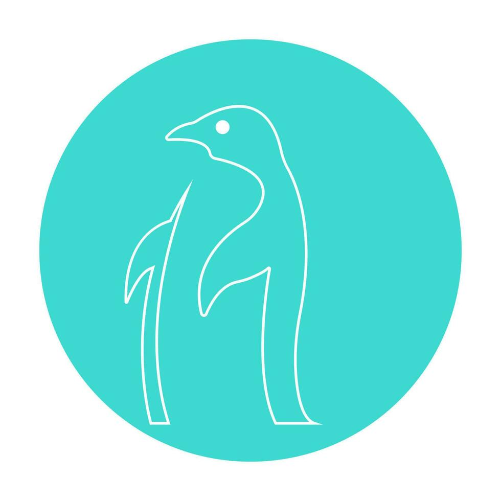 pingüino icono ilustración vector