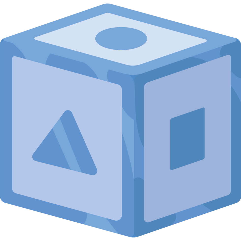 blue cube toy png