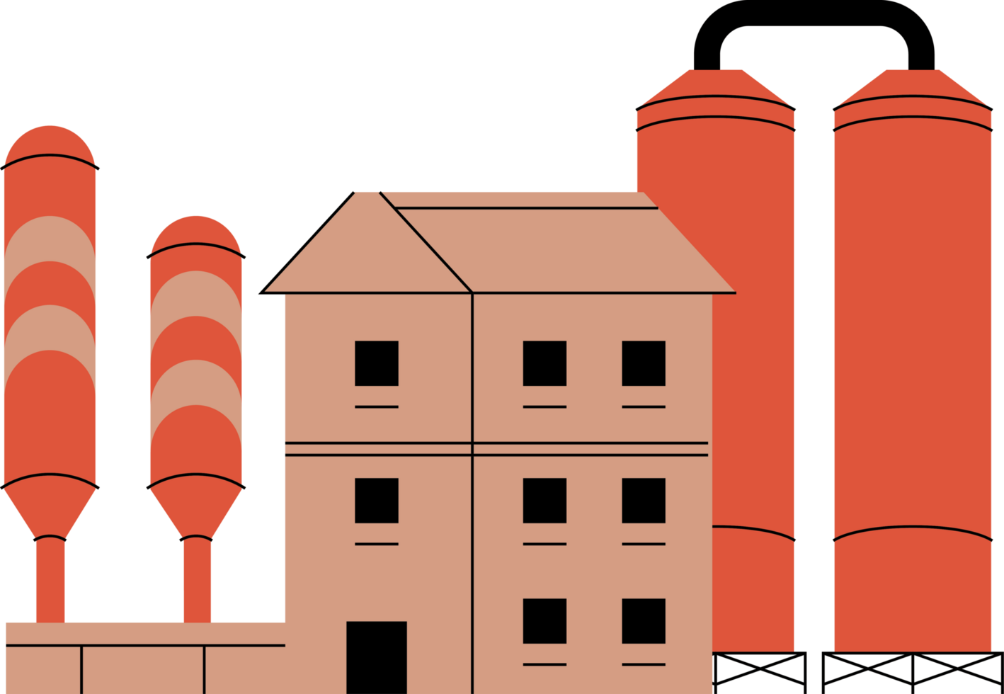 industry plant with tanks png