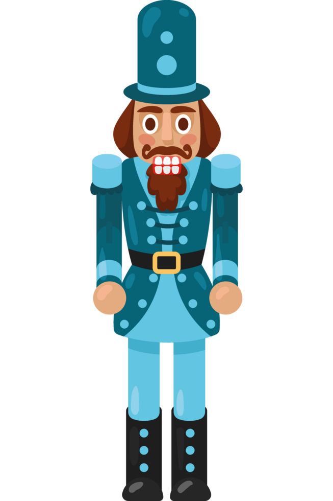 nutcracker soldier with blue uniform png