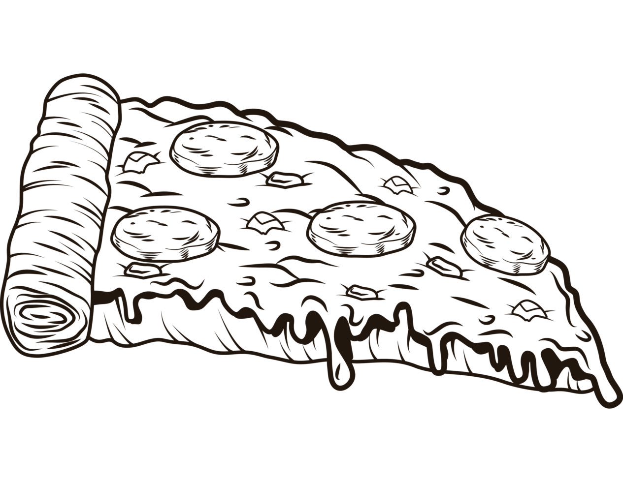 pizza monochrome pop art png