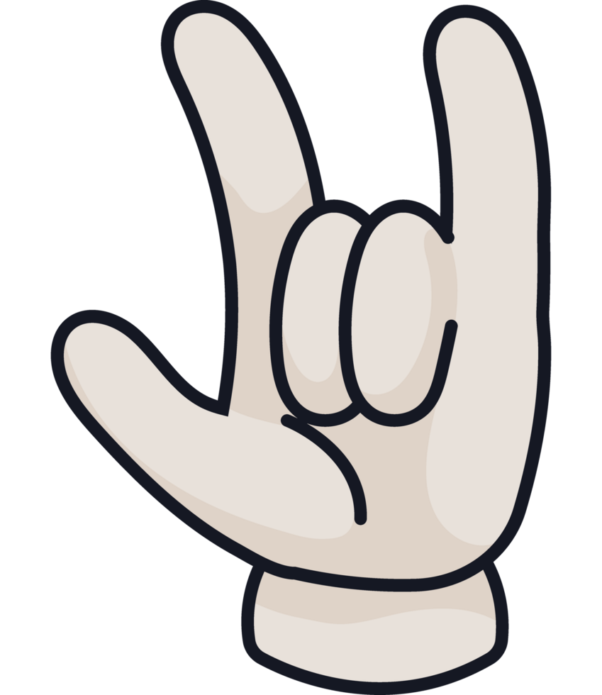 rock and roll hand retro pop art png