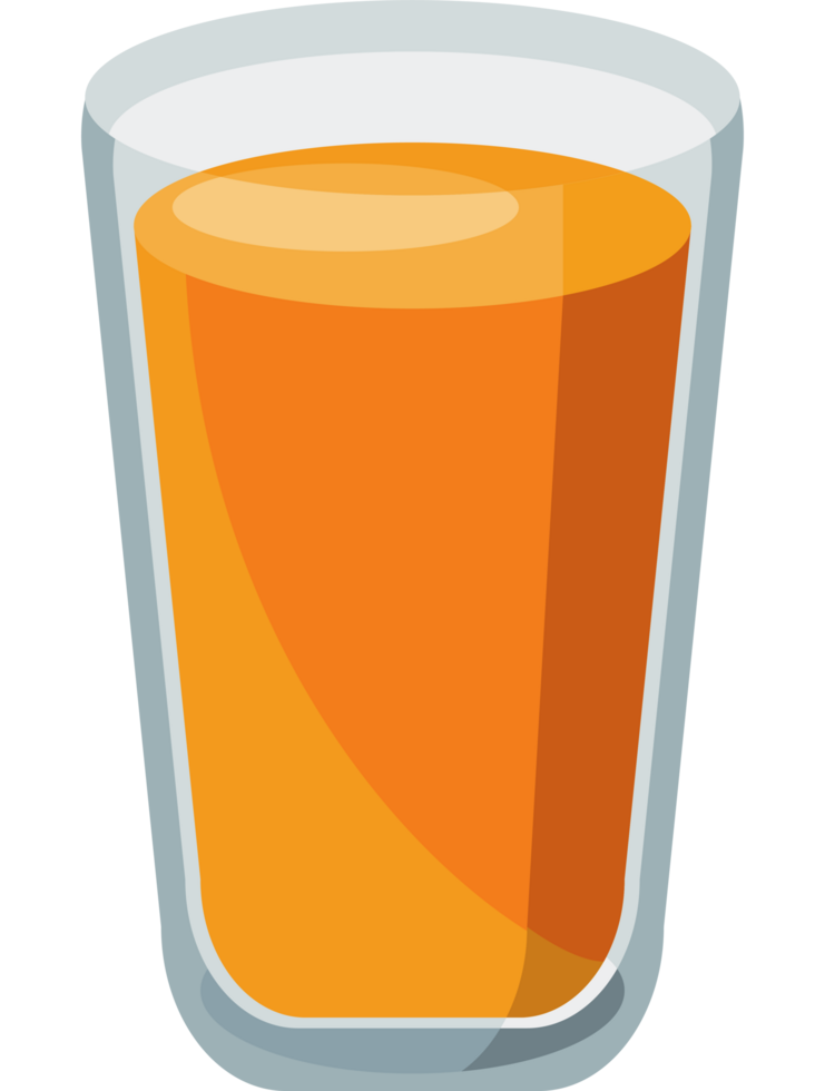 suco de laranja em vidro png