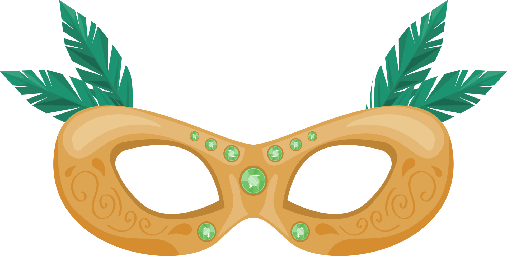 yellow mardi gras mask png