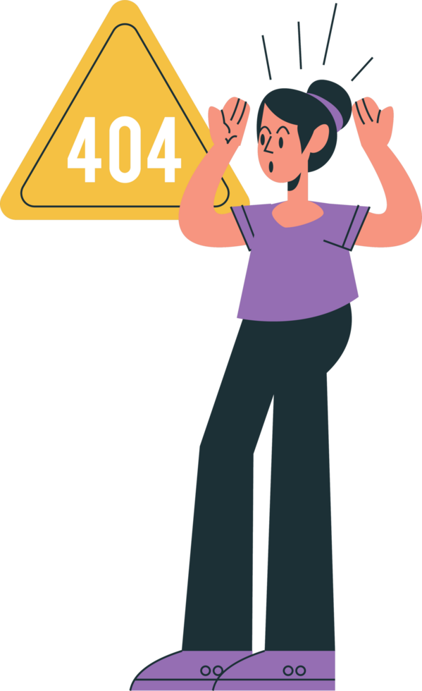 404 error with woman png