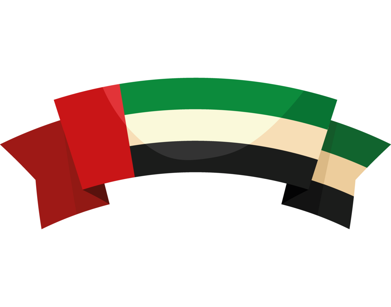 bandera de los emiratos árabes unidos en el marco png