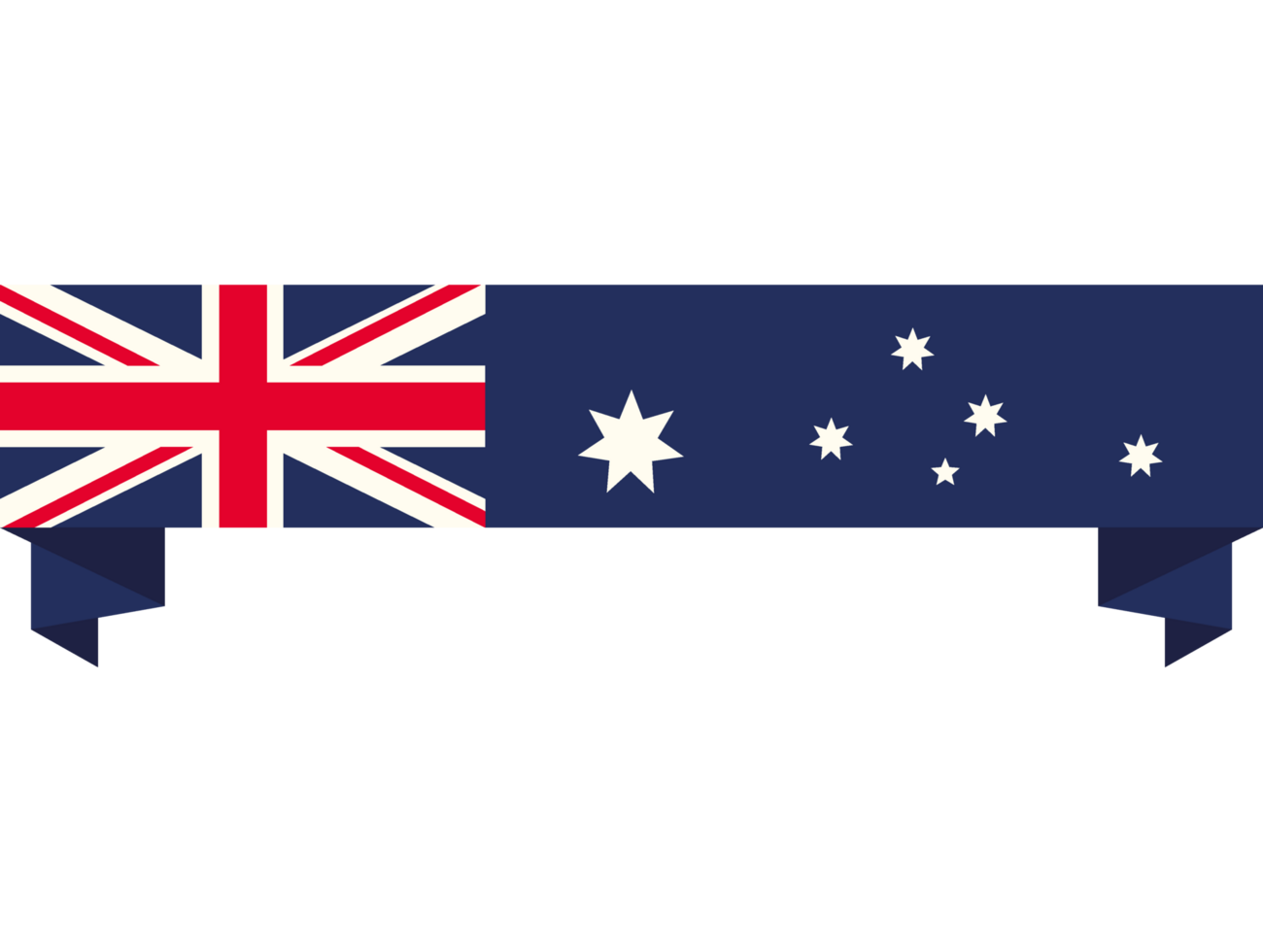 australian flag ribbon frame png