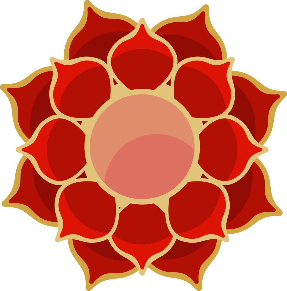 red flower chinese decoration png