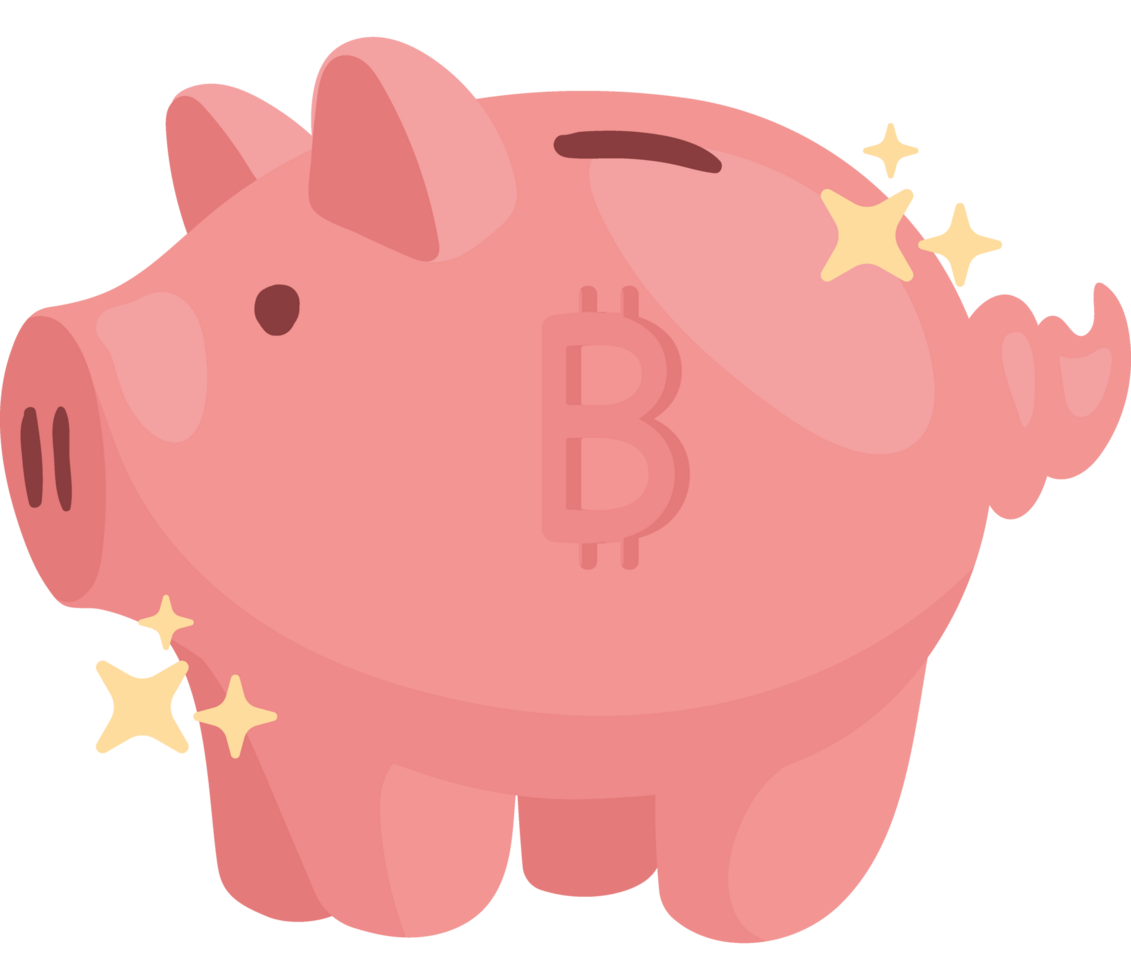 economia de porquinho de bitcoin png