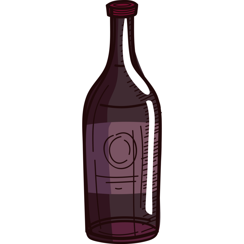 Lila Weingetränkeflasche png