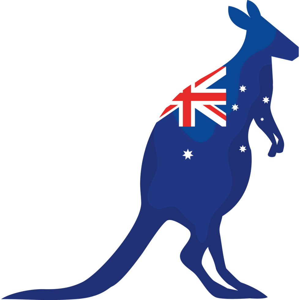 australier flagga i känguru png