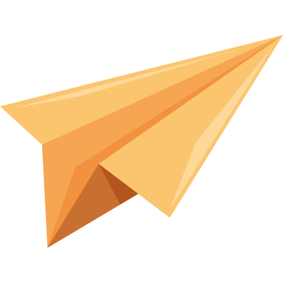 paper airplane flying png