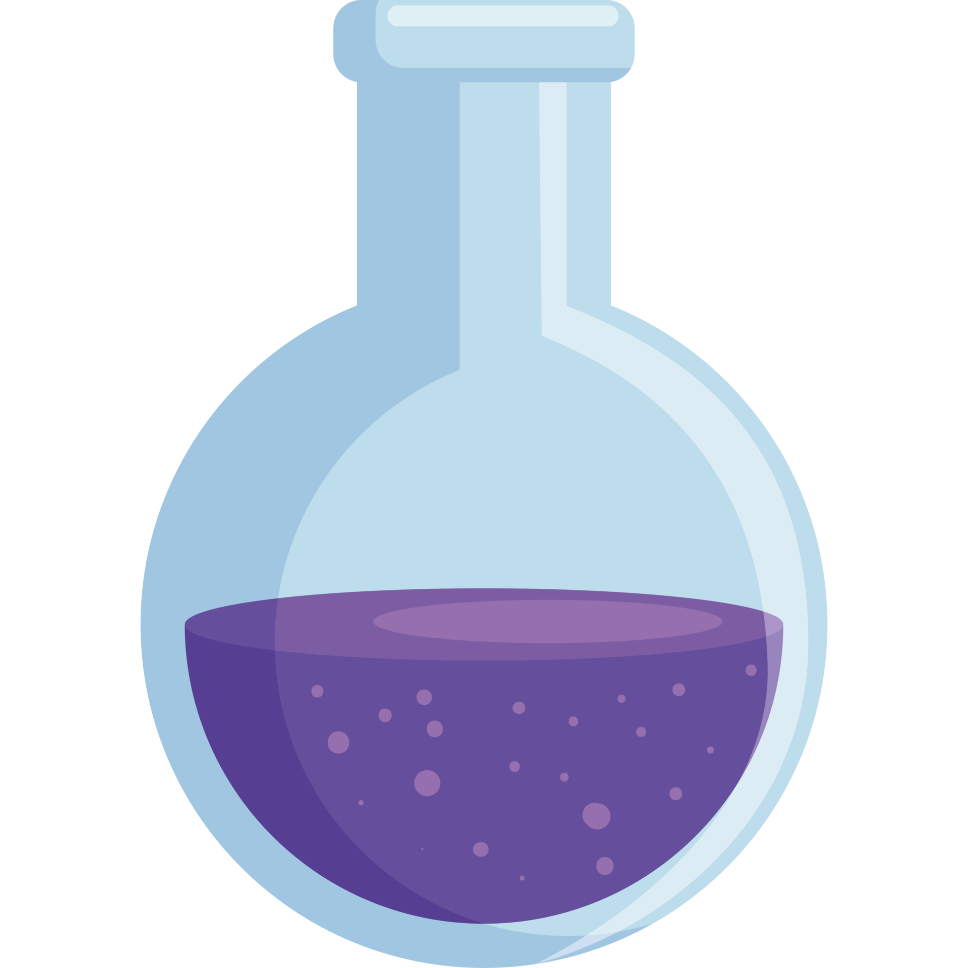 laboratory flask with purple liquid 24091604 PNG